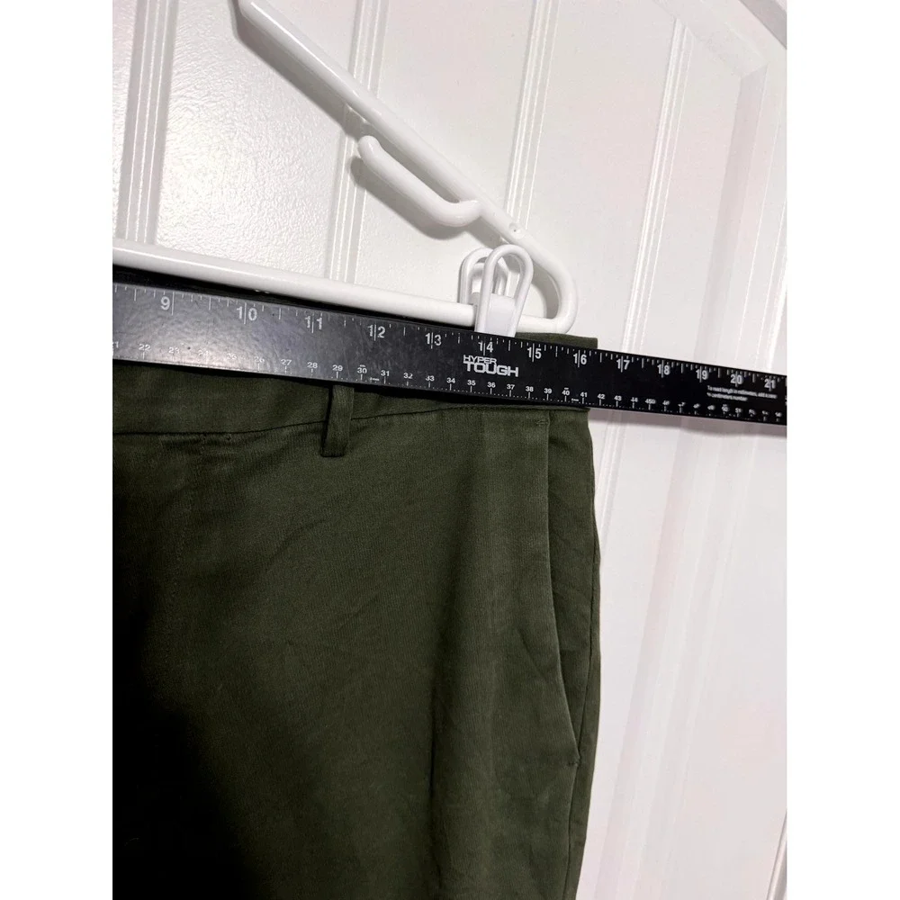 Banana Republic Chinos Mens 32x34 Olive Green Slim Fit Cotton Blend Trousers